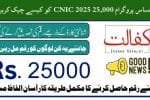 Ehsaas Program 25,000 CNIC Check 2025