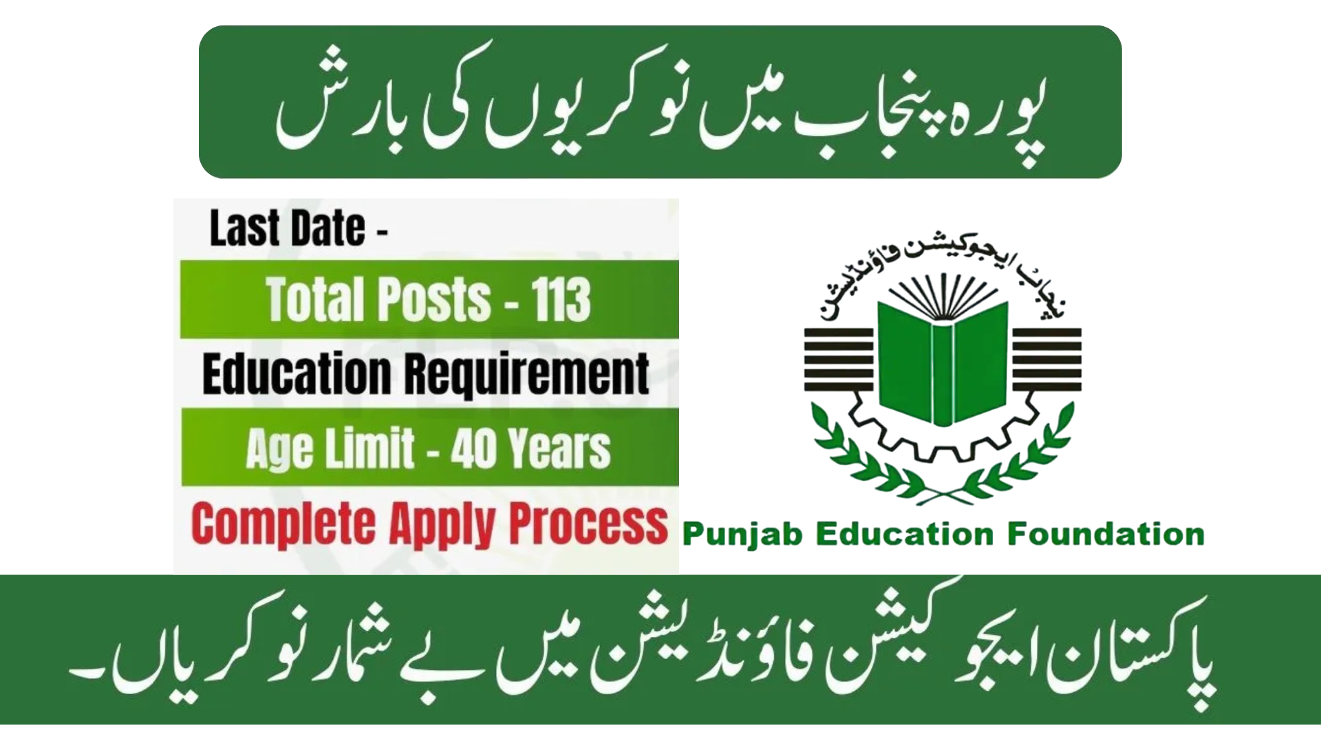 Punjab Education Foundation QAT 2025
