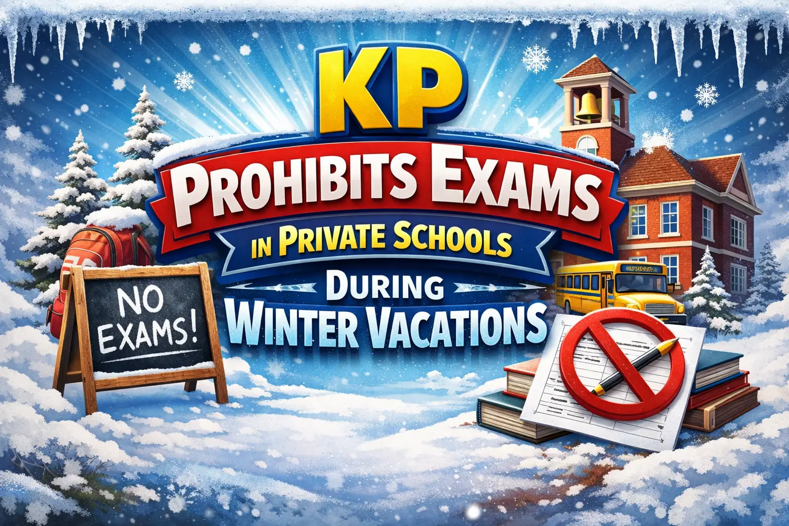KP Prohibits Exams in Private Schools During Winter Vacations