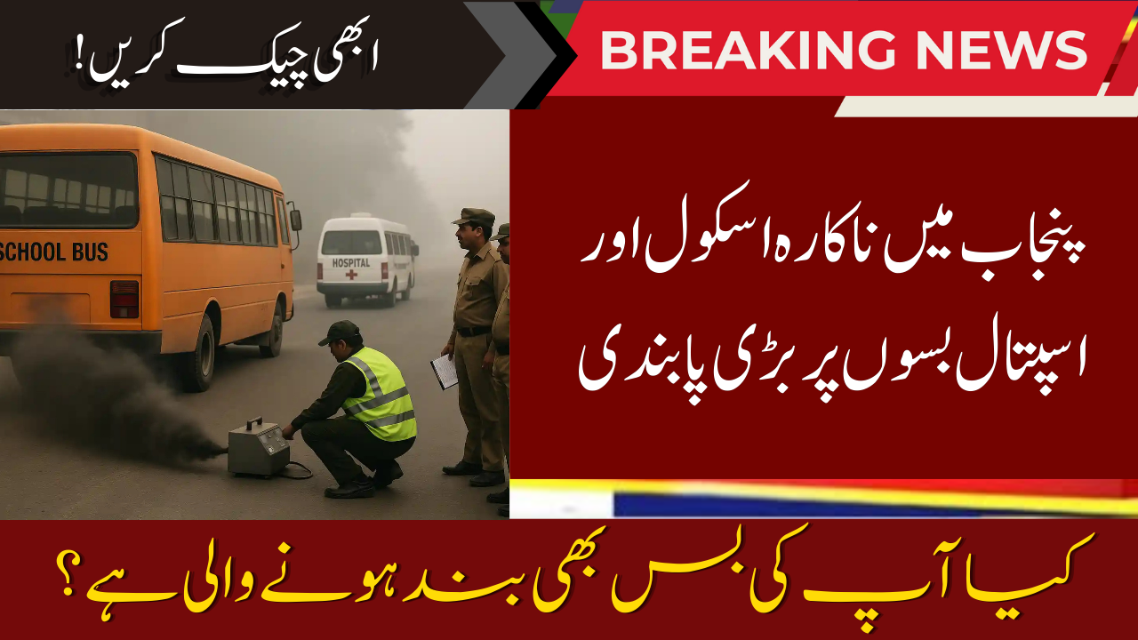 Punjab Unfit School and Hospital Buses Policy Announced