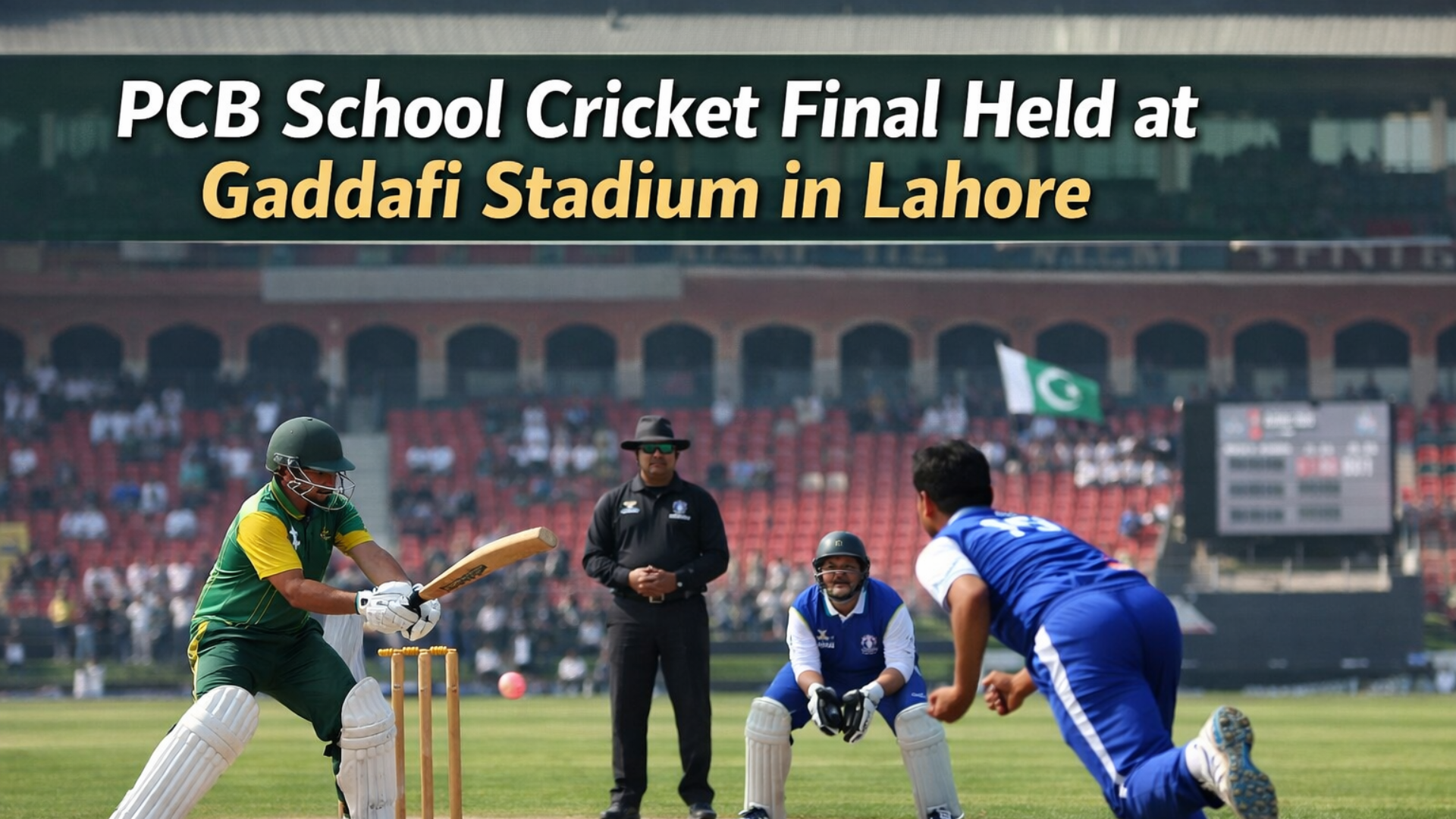 PCB School Cricket Final Held at Gaddafi Stadium in Lahore