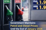 Government Maintains Petrol and Diesel Prices Until the End of January 2026